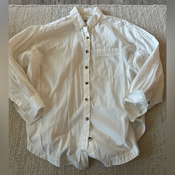 Free People We The Free Happy Hour White Button Top White Shirt XS - Picture 5 of 11
